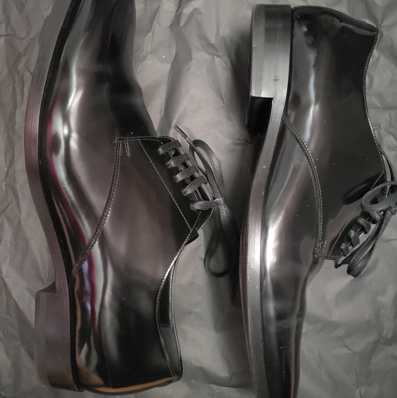 **SOLD***Saint Laurent Black Montaigne 25 Derby Shoe Mens Size 43 - Picture 3 of 10